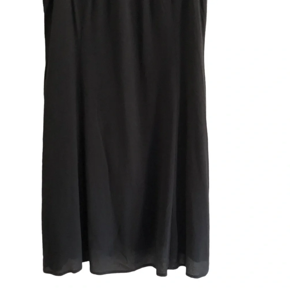 Marchesa Rose Black Caviar Sleeveless Dress M